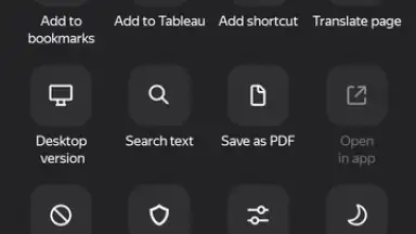 Capture d'écran de Yandex Browser 10